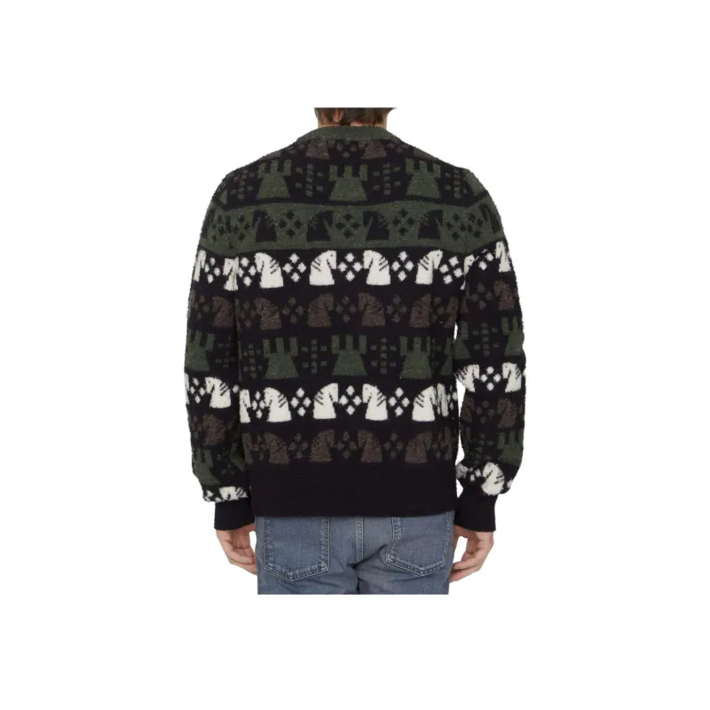 Burberry Pattern Intarsia Knit Crewneck Jumper-2