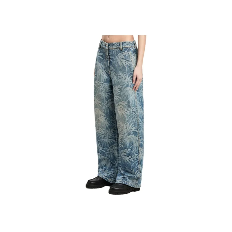 PALM ANGELS Palm Tree print Jeans-2