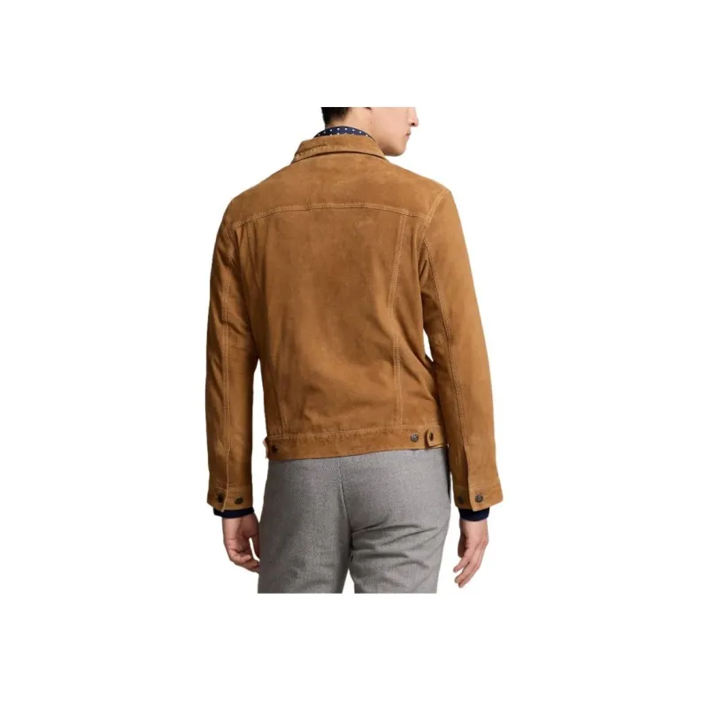 Polo Ralph Lauren Leather Jacket Men's Tan-2
