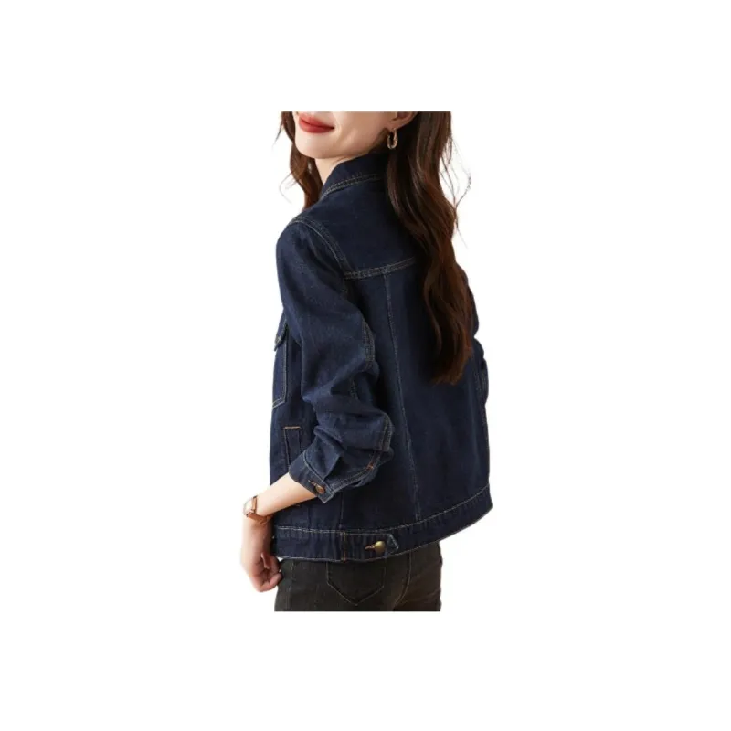 Mo Han Yi Mei Denim Jacket Women's Blue-1