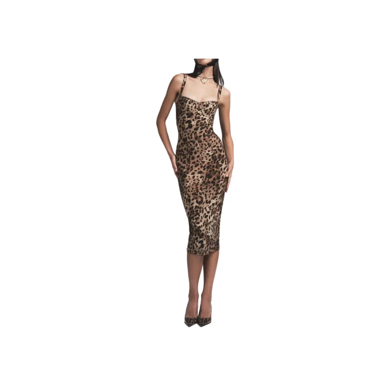 Skims X Dolce&Gabbana Skims Body Dress Leopard-2