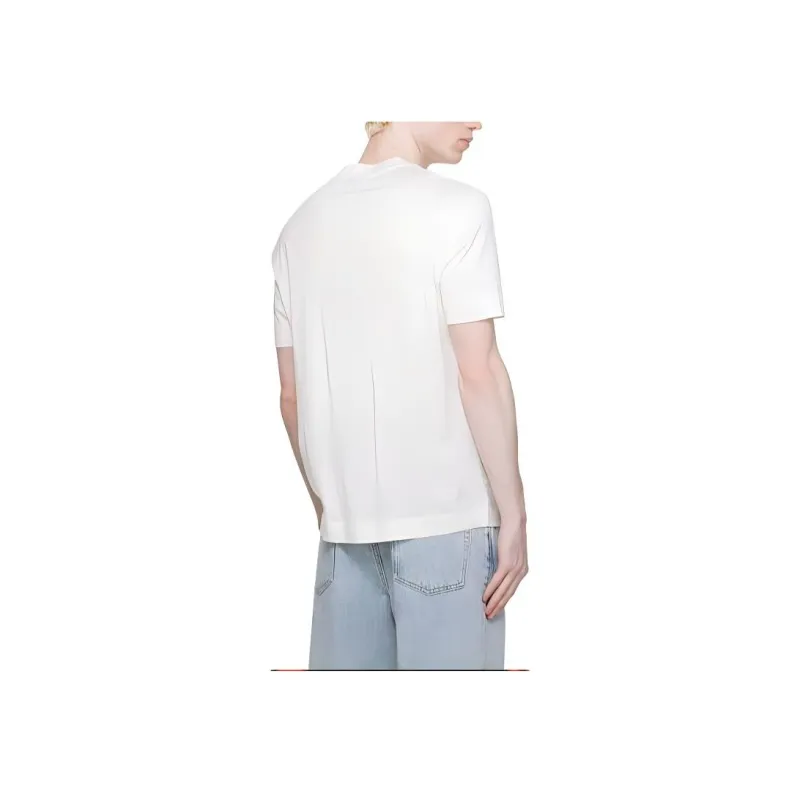 EMPORIO ARMANI Logo Embroidered Crewneck T Shirt-3