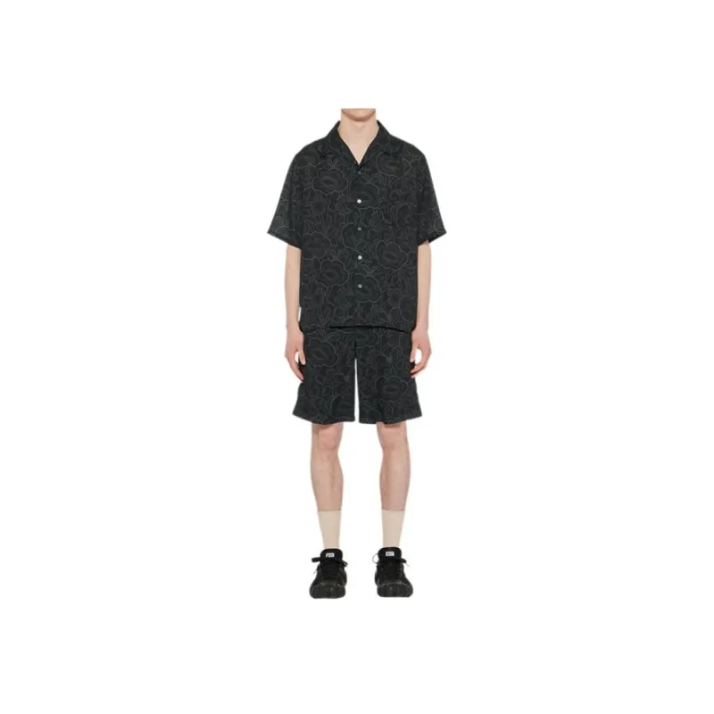 Onitsuka Tiger PRINTED Shirt Men's Black/Ecru-3