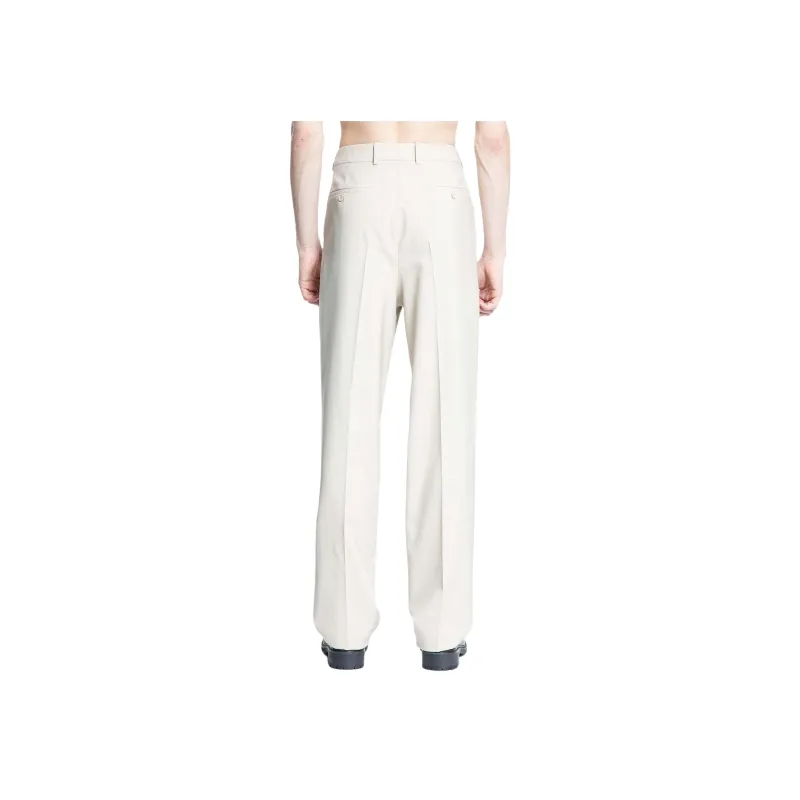 SAINT LAURENT High Waist Straight Leg Pants-3