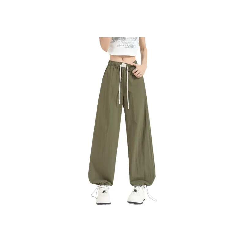 Tonlion Casual Pants Women's Gray Pea Green-23