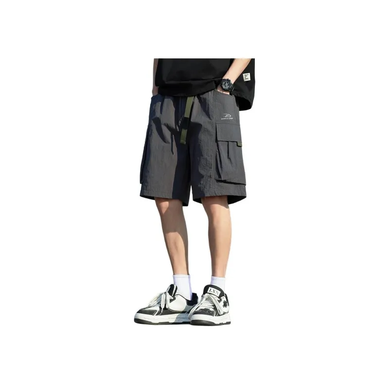 Warrior Huichao Riding The Wind Collection Cargo Shorts Unisex Army Green-20