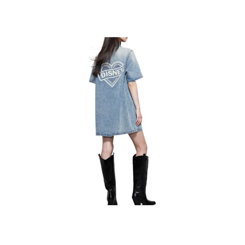 H&M New Year Short-Sleeved Dresses Women's Light Blue-3
