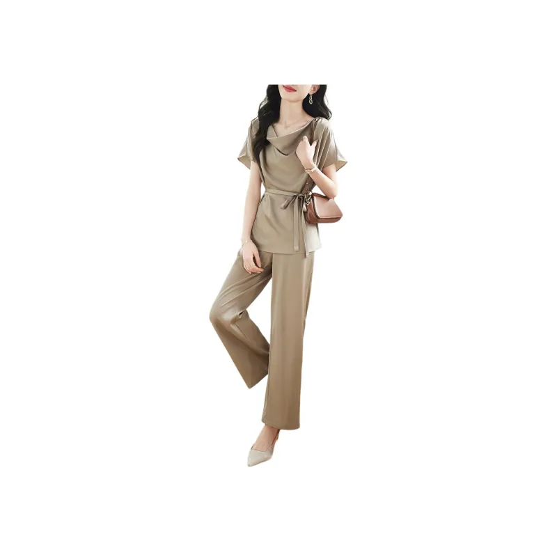 Mo Han Yi Mei Casual Suit Women's Light Coffee-1