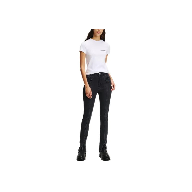 Karl Lagerfeld Jeans High rise Split hem Skinny Jeans-2