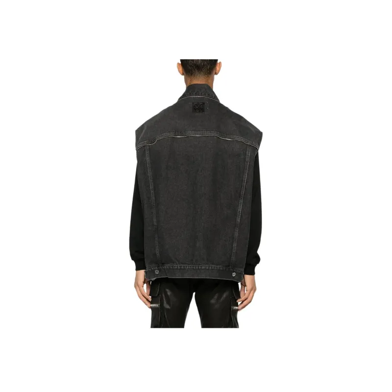 OFF WHITE Buttoned Sleeveless Denim Gilet-3