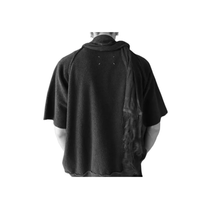 Maison Margiela Logo Embroidered Round Neck T Shirt-2