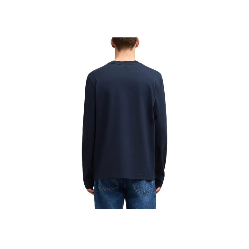 Ami Paris Embroidered Logo Organic Cotton Longsleeved Shirt-2