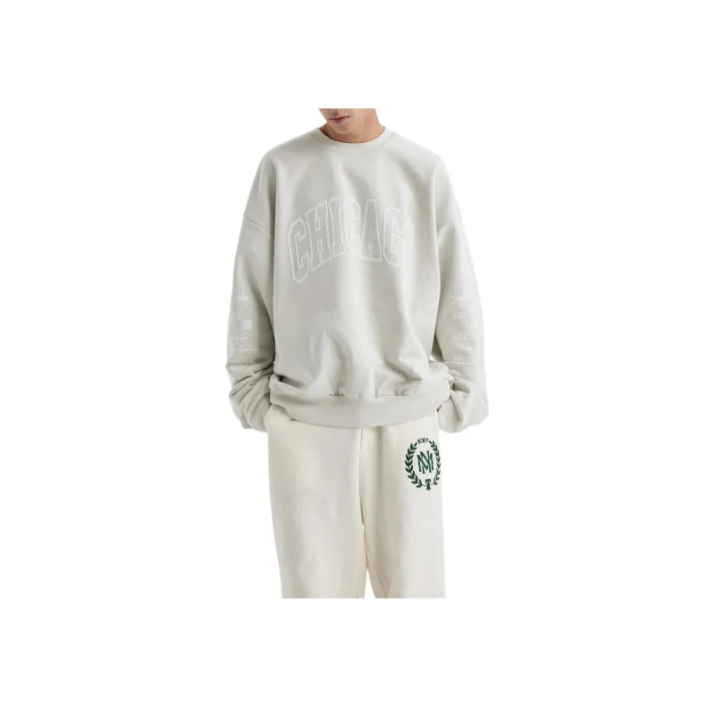 Mitchell Ness Sweatshirts Unisex Light Gray-4