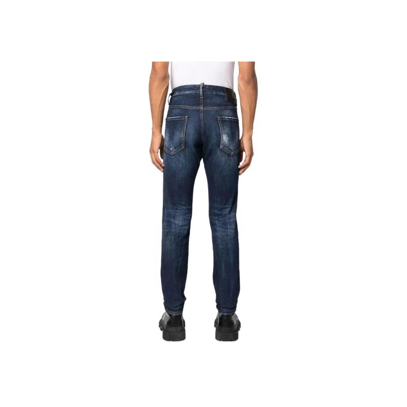 Dsquared2 Logo Patch Slim Cut Jeans-1