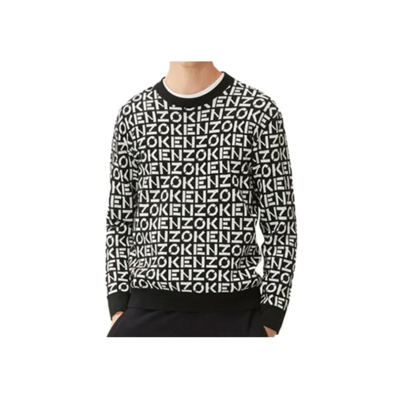KENZO SS22 Sport Monogram Sweater Black-4