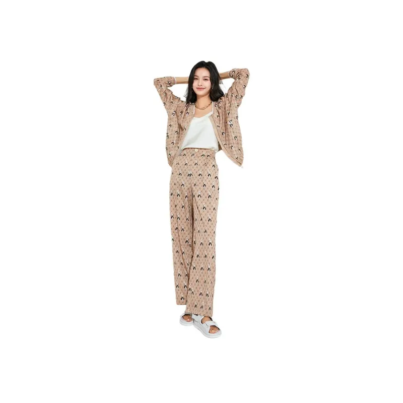 VILAN SS24 Casual Pants Women's Milk Tea Beige-1