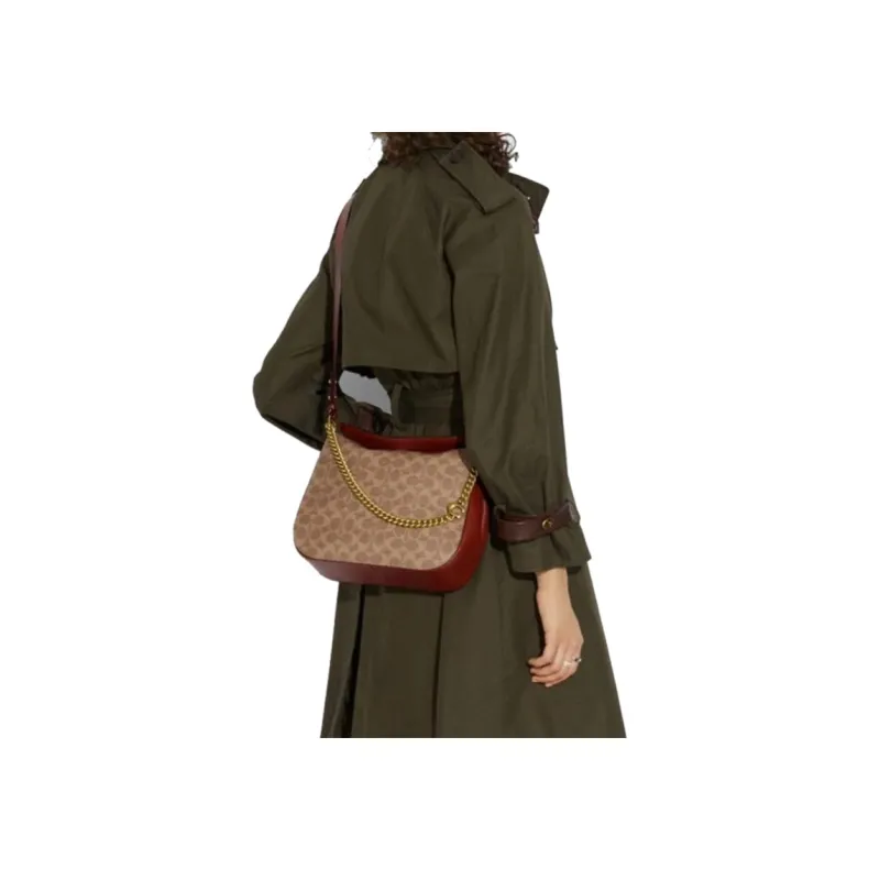 COACH Signature Chain Hobo Handbags-3