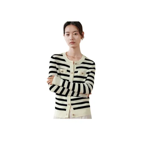 MIHUANG 블랙 여성 캐시미어 스웨터