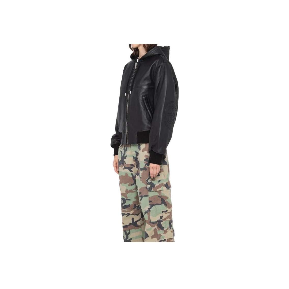Stussy Ss Link Leather Bomber Jacket M - POIZON