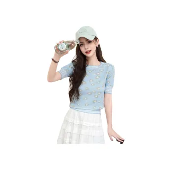 FAWENXIANGZI Knitwear Women's Pink Blue