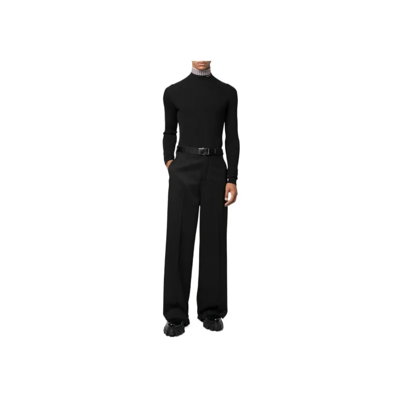 PRADA Jacquard Collar Turtleneck Sweater-1