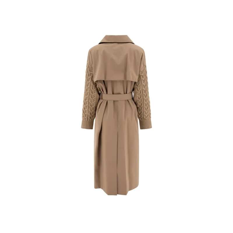 MaxMara Panelled Tie-Waist Coat-1