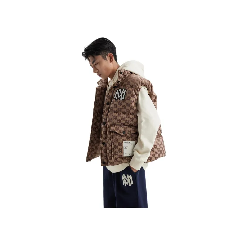 Mitchell Ness Vests Unisex Brown-4