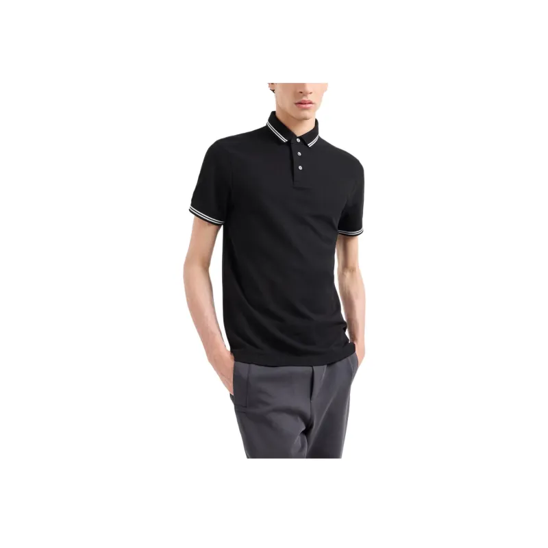 EMPORIO ARMANI Jersey Polo Shirt With Placed Logo-1