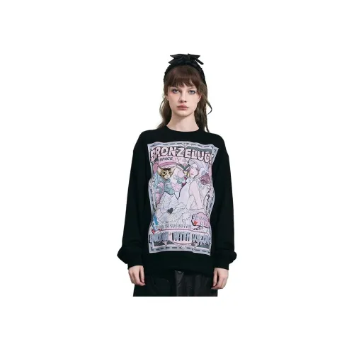 Bronze Lucia 블랙 남녀공용 맨투맨