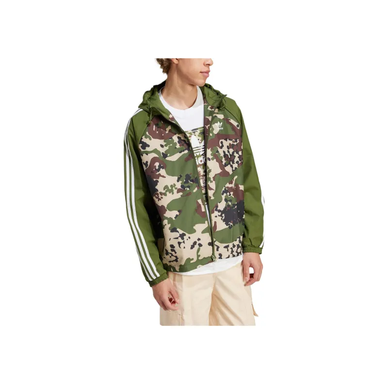 Adidas Originals WINDBREAKER CAMO Jackets Coats Men's Wild Pine-3
