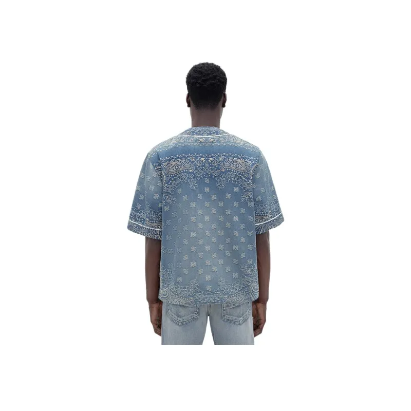 AMIRI Monogram-jacquard Denim Shirt-3