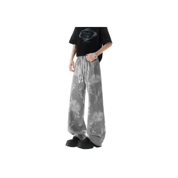 HOKLV Jeans Unisex Gray