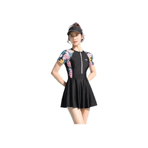 Youyou 블랙 여성 원피스 수영복