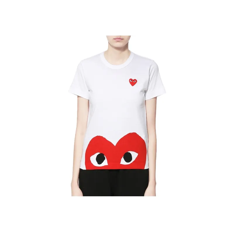 Comme Des Garcons Play Red Half Heart T shirt-2