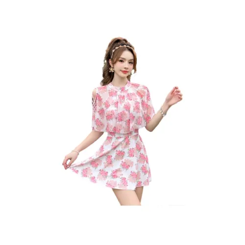 Youyou 핑크 여성 원피스 수영복