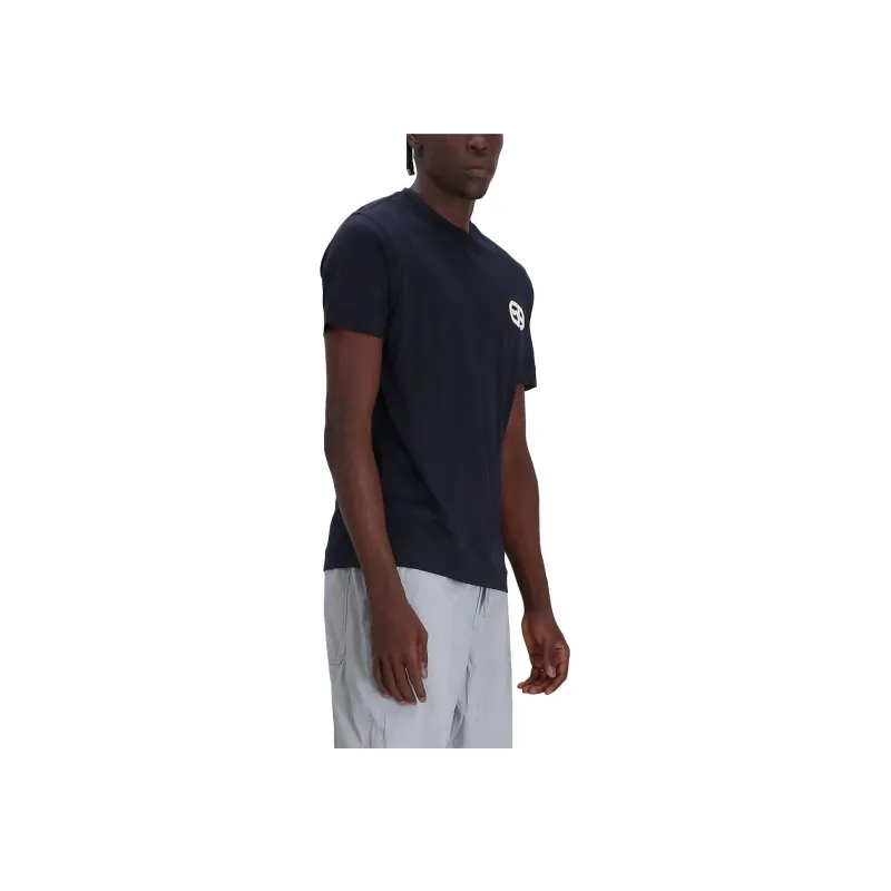 EMPORIO ARMANI Lyocell blend Jersey T shirt With Embossed Ea Logo Embroidery-4