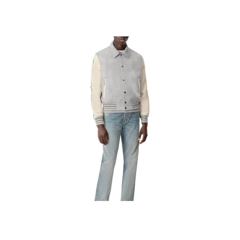 AMIRI Contrasting sleeve Bomber Jacket-1
