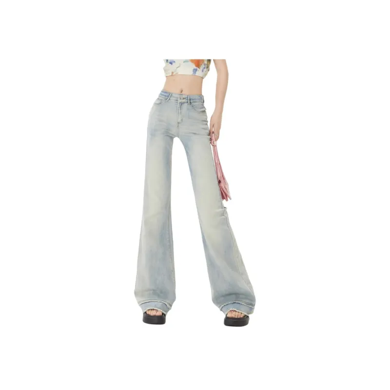 BENGEN Jeans Women's Black Gray-8