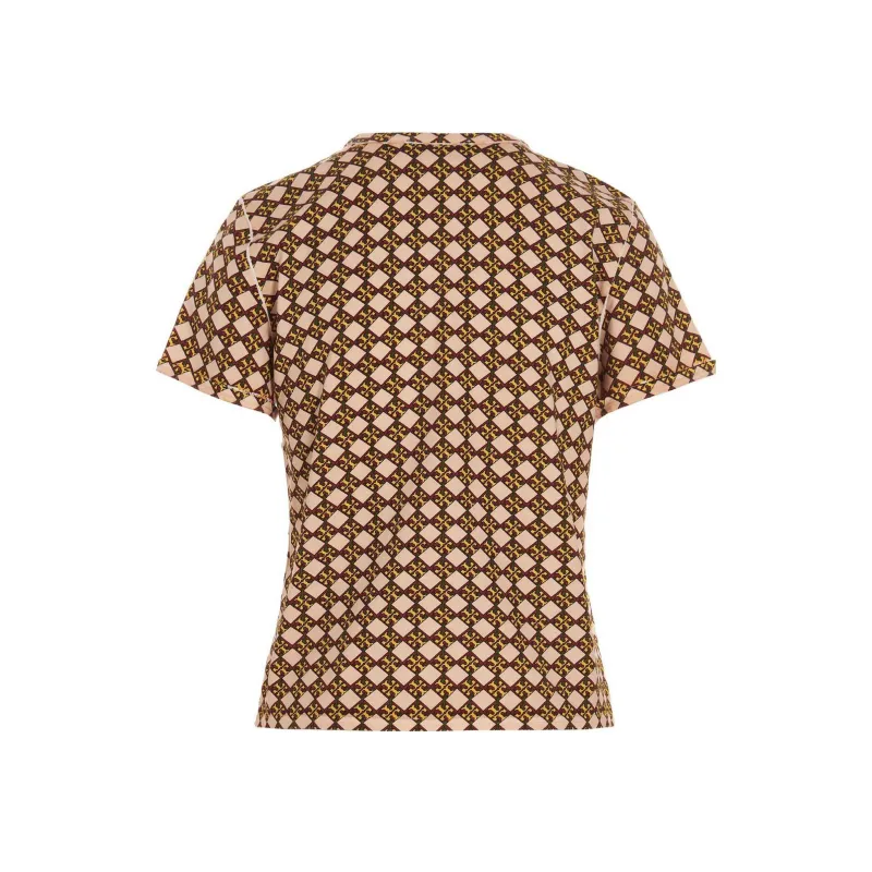 TORY BURCH Monogram Print Crewneck T Shirt-1