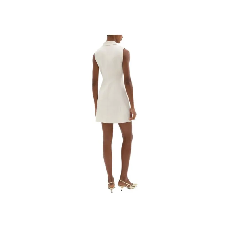 THEORY Sleeveless Dress Women's Ecru-2