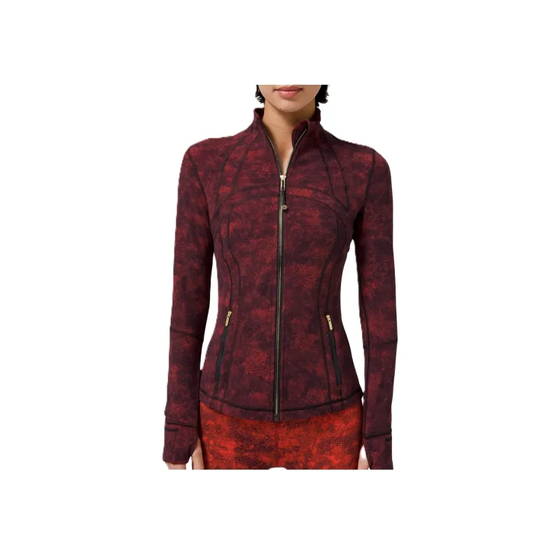 Lululemon Define Jackets Coats Women's Dark Red Mixed Color-3