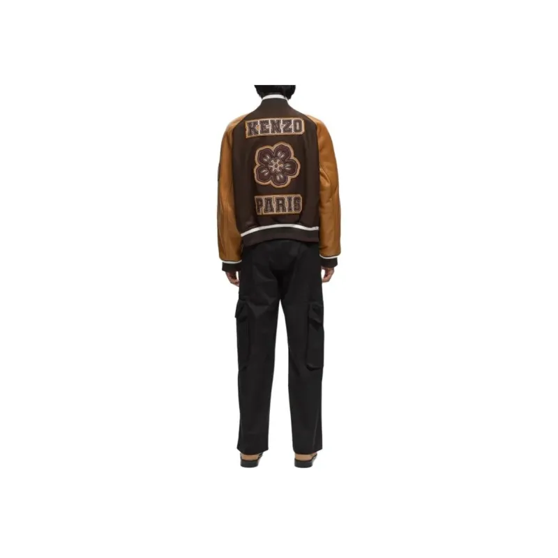 KENZO Logo Patch Varsity Jacket-2