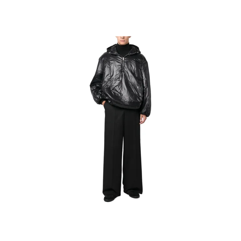 SAINT LAURENT Cassandre Logo embossed Hooded Raincoat-2