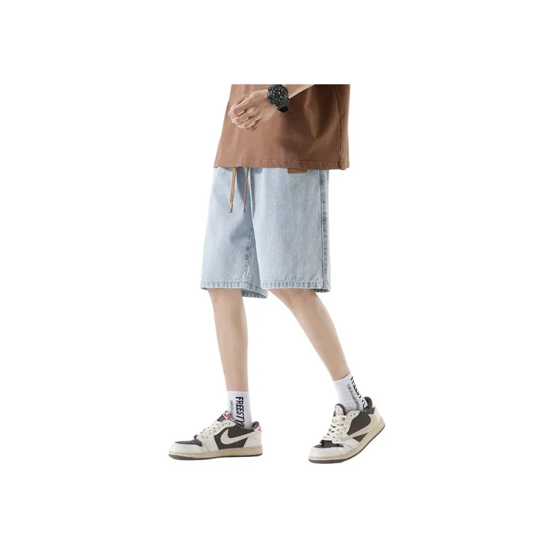 GROW DATE Denim Shorts Unisex Gray-14