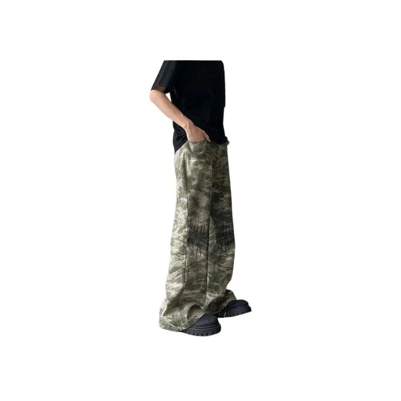 PAINT STAIN Jeans Unisex Camouflage-1