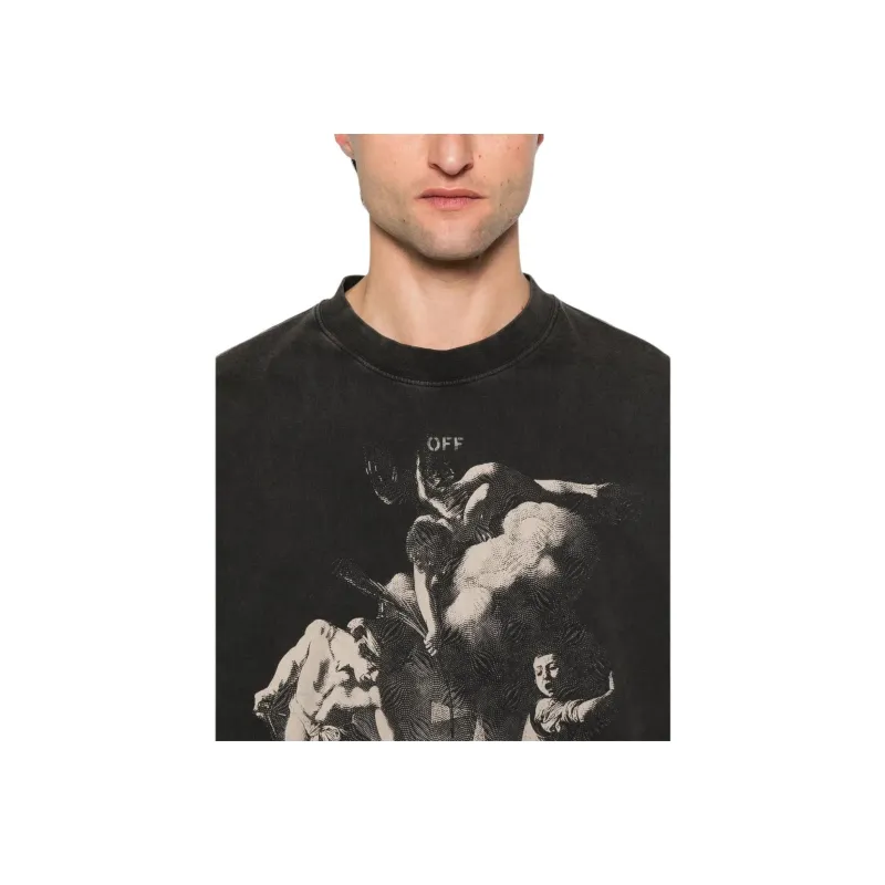 OFF WHITE Martyrdom print T shirt-5