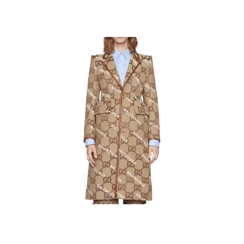 GUCCI FW23 Coats Coat Women's Khaki-1