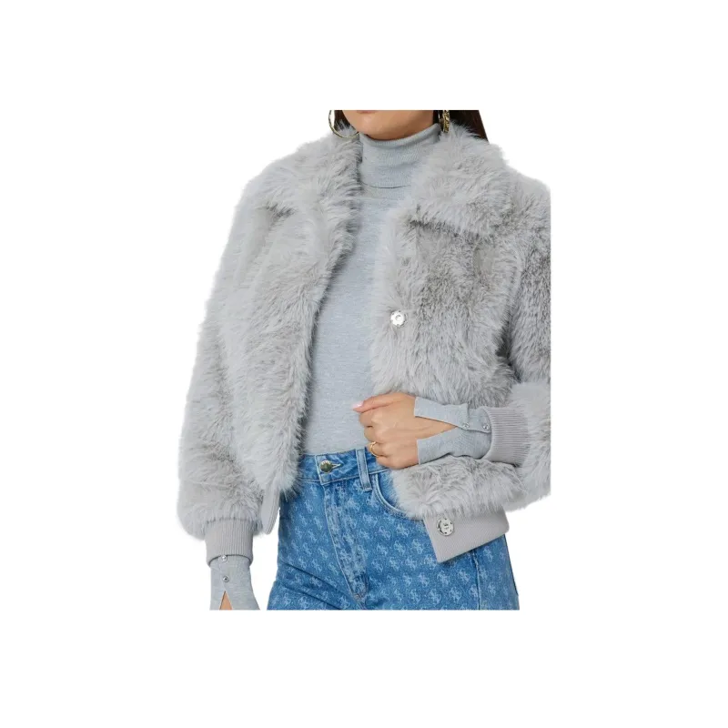 GUESS Jackets Coats Women's Gray-2