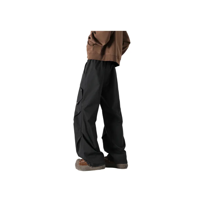 HOKLV Casual Pants Unisex Greige-15