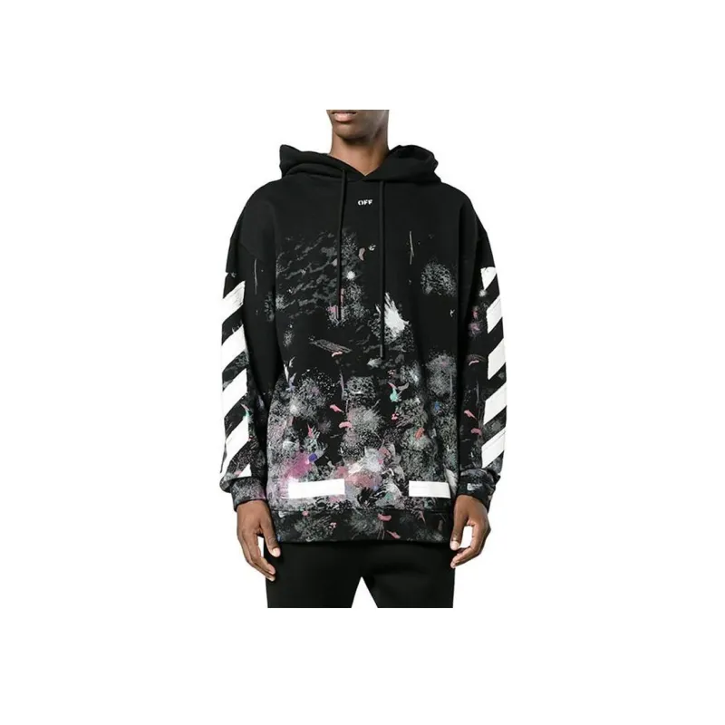 OFF-WHITE Diag Galaxy Brushed Over Hoodie-1